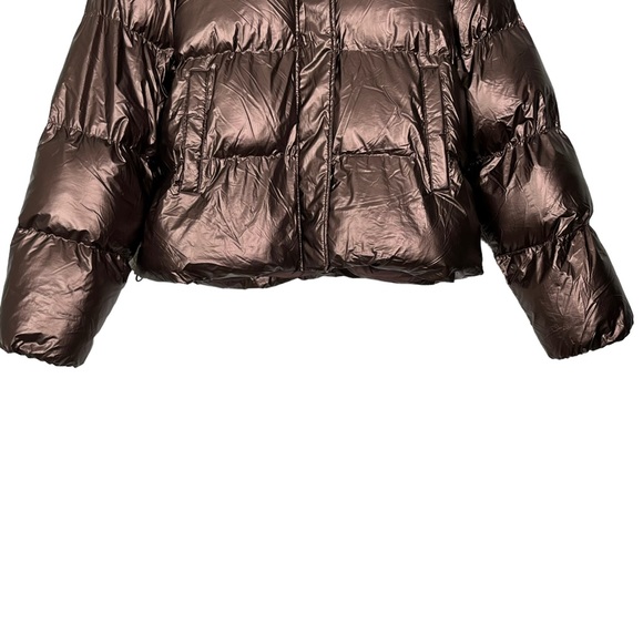 NOIZE Athena Metallic Hooded Puffer Jacket - Picture 5 of 16